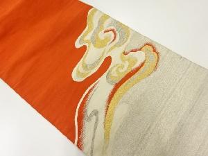 アンティーク　本綴れ抽象模様織出し名古屋帯